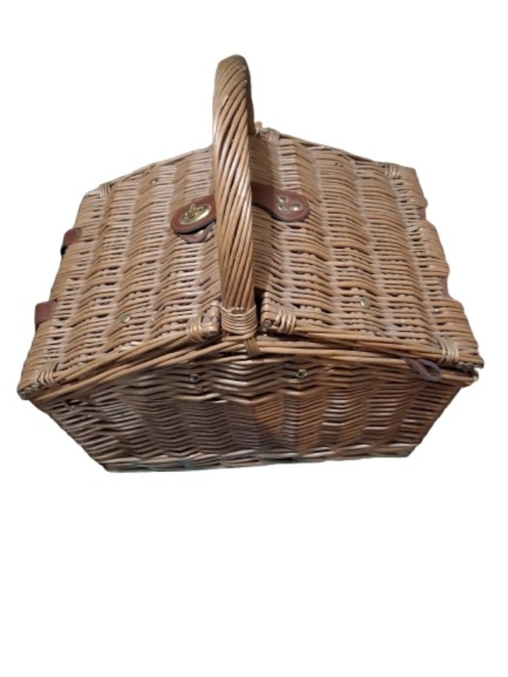 New Large Picadelly Picnic Basket For 2, Added New Wine Sack, X Plates & Napkins
